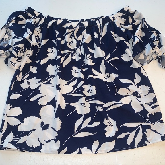 SHEIN Tops - Shein Floral Off the Shoulder Blouse